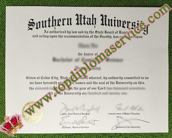 Southern Utah University diploma, fake SUU diploma, Southern Utah University certificate,