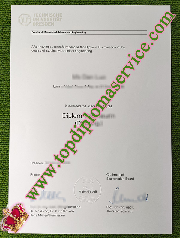 Technische Universitat Dresden diploma, fake TUD diploma, Dresden University certificate,