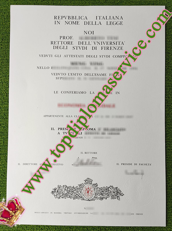 Università degli Studi di Firenze diploma, University of Florence diploma, fake Italy diploma,