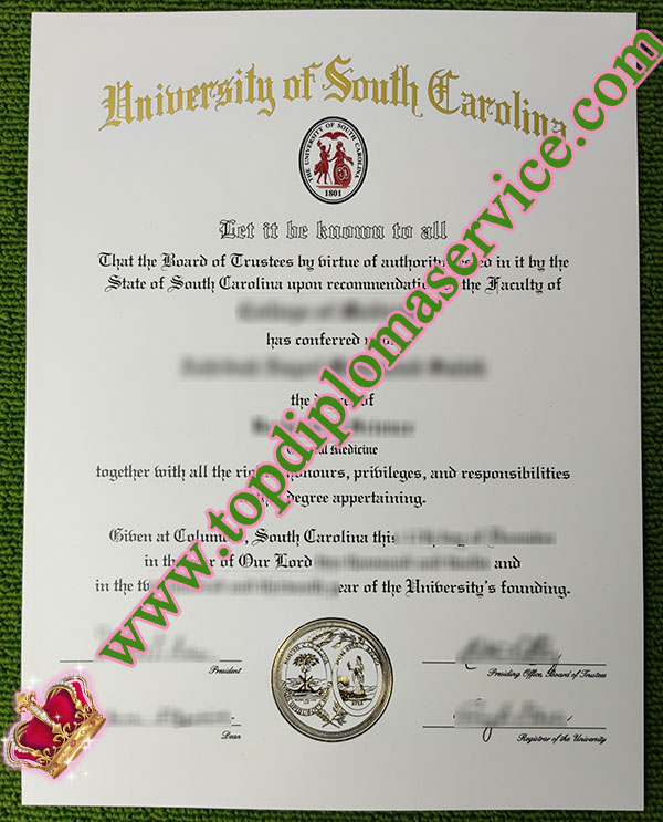 University of South Carolina diploma, USC degree, University of South Carolina diploma, USC degree,