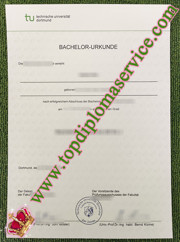 Technische Universität Dortmund urkunde, TU Dortmund diploma, fake Technische Universität Dortmund certificate,