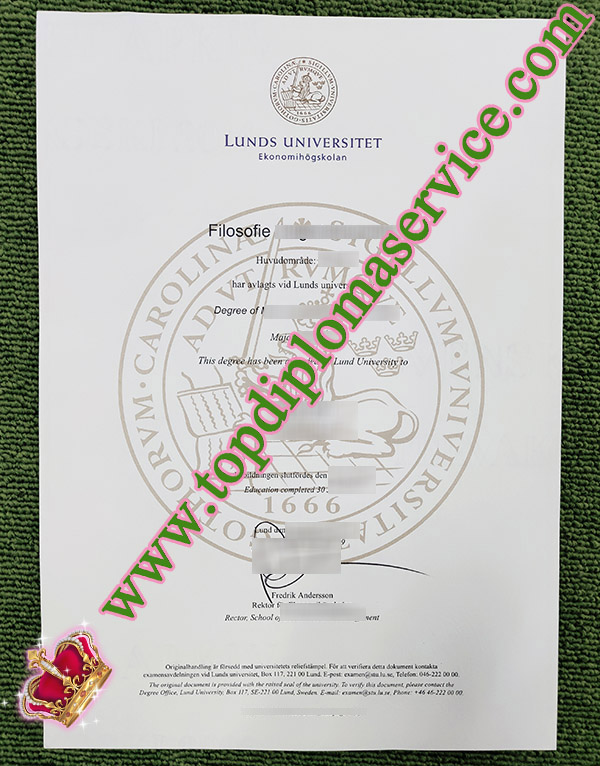 Lund University diploma, Lunds Universitet urkunde, fake Lund University certificate, 隆德大学学位证书,