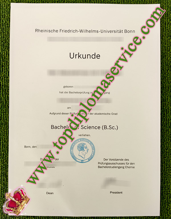 Universität Bonn urkunde, Universität Bonn degree, fake University of Bonn diploma, 波恩大学证书