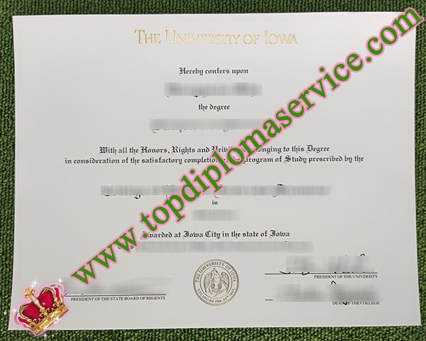 University of Iowa diploma, University of Iowa certificate, University of Iowa degree, 爱荷华大学学位证