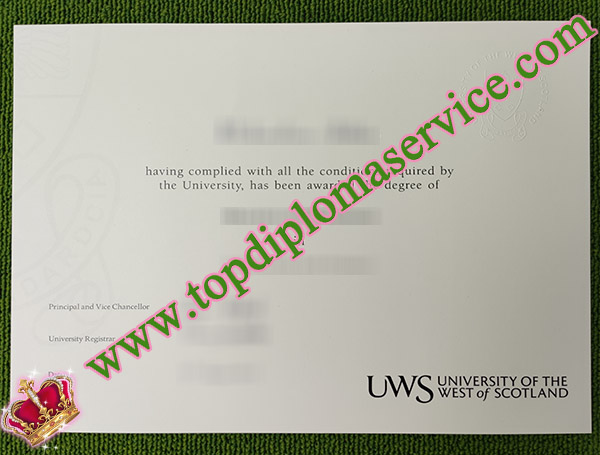 University of the West of Scotland degree, University of the West of Scotland diploma, buy UWS diploma, 西苏格兰大学证书,