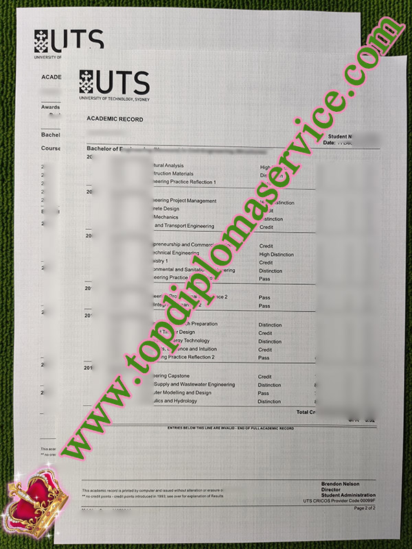 fake UTS transcript, University of Technology Sydney transcript, University of Technology Sydney certificate,