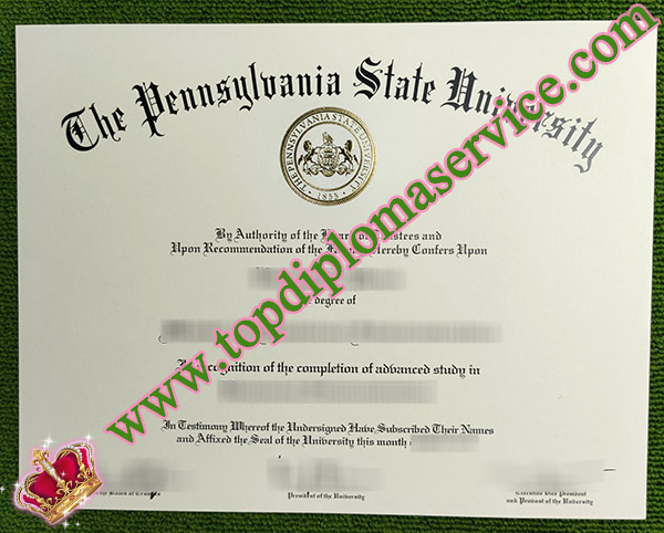 Penn State diploma, Pennsylvania State University degree, fake PSU diploma,