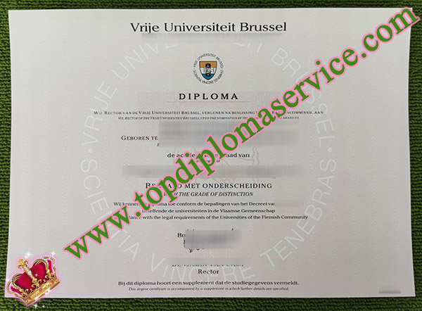 Vrije Universiteit Brussel diploma, Vrije Universiteit Brussel degree, fake vub certificate,