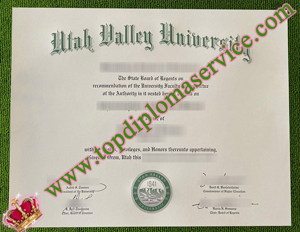 Utah Valley University degree, Utah Valley University diploma, fake VUV certificate,