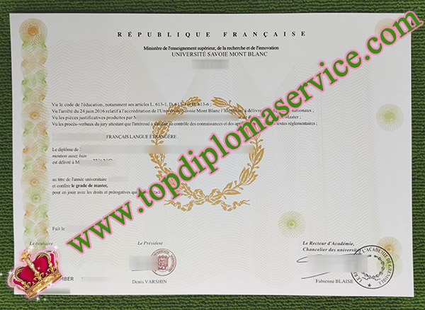 Université Savoie Mont Blanc diploma, Université Savoie Mont Blanc degree, fake University of Savoy Mont Blanc diploma,