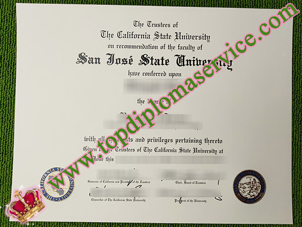 San Jose State University degree, San Jose State University diploma, fake SJSU certificate,