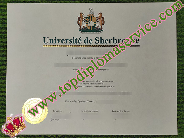 Université de Sherbrooke diplome, Université de Sherbrooke degree, University of Sherbrooke certificate,