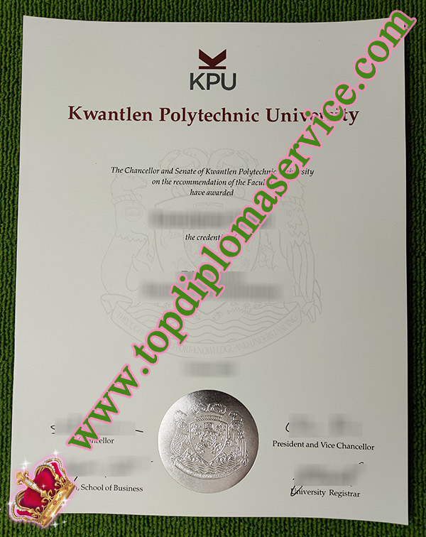 fake Kwantlen Polytechnic University diploma,