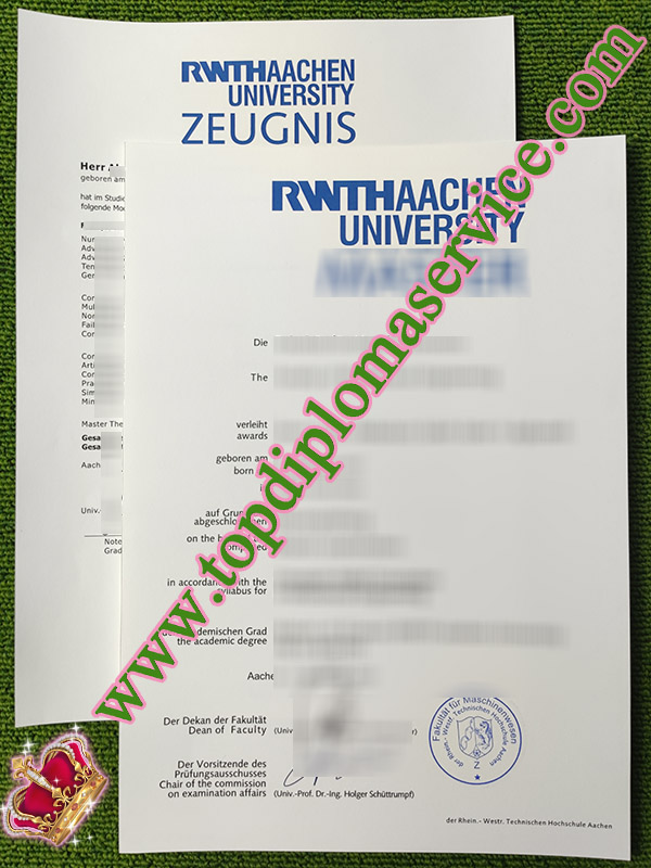RWTH Aachen University degree, RWTH Aachen University diploma, RWTH Aachen University transcript,