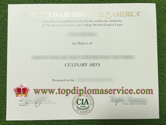 Culinary Institute of America diploma, Culinary Institute of America degree, culinary arts diploma,