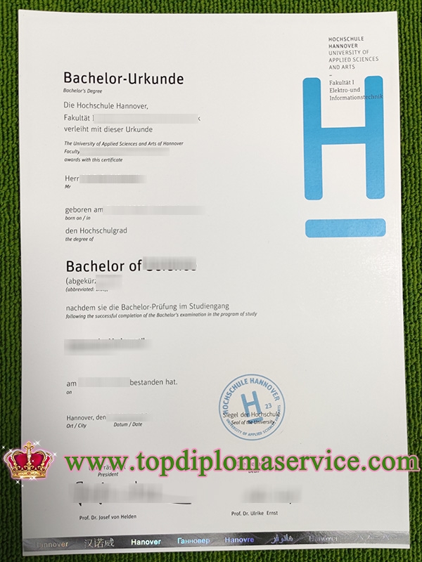 Hochschule Hannover diploma, Hochschule Hannover degree, Hochschule Hannover urkunde,