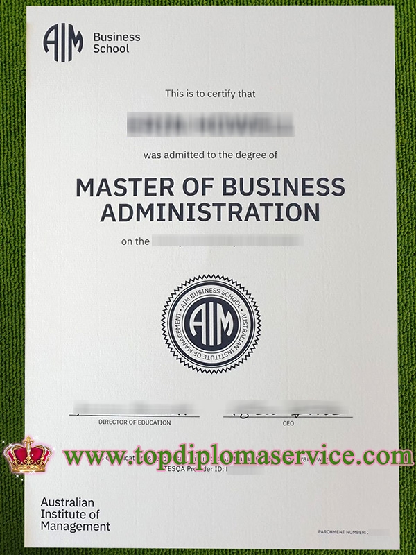 AIM Business School diploma, Australian Institute of Management degree,