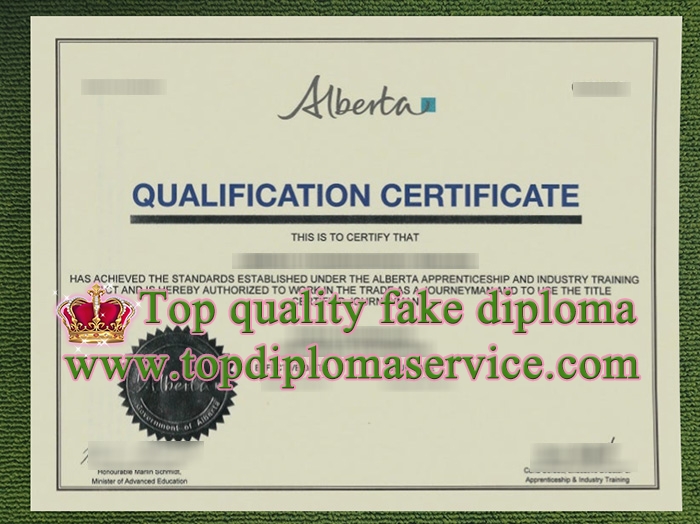 buy fake Alberta Qualification certificate,