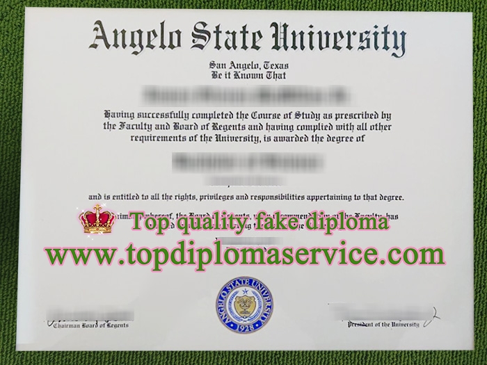 Angelo State University diploma, fake ASU certificate,