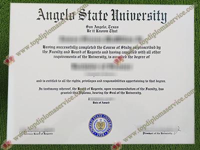 Angelo State University diploma, fake ASU certificate,