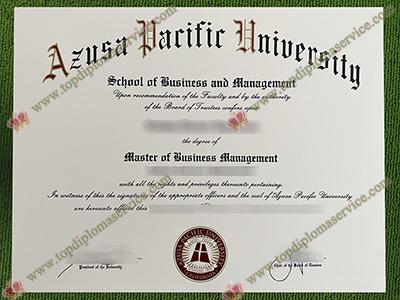 Azusa Pacific University diploma, Azusa Pacific University degree,