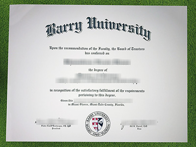 Barry University diploma, Barry University degree,