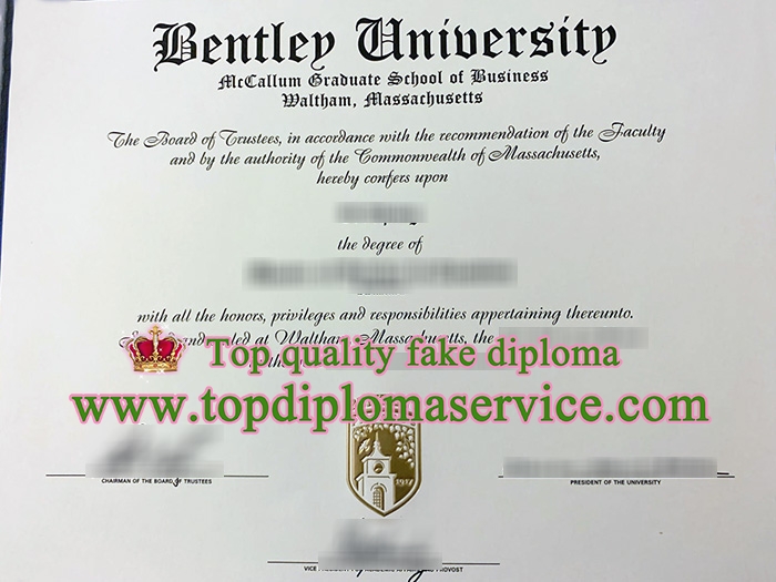 Bentley University diploma, fake Bentley University degree,