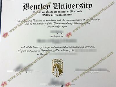 Bentley University diploma, fake Bentley University degree,