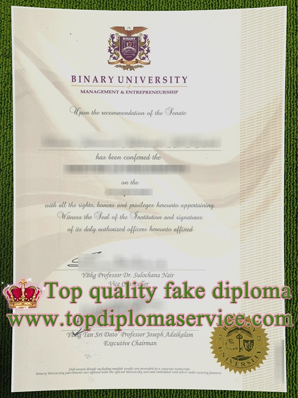 Binary University diploma, buy fake Binary University degree,