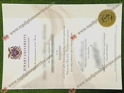 Binary University diploma, buy fake Binary University degree,