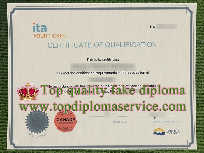 fake British Columbia ITA certificate,