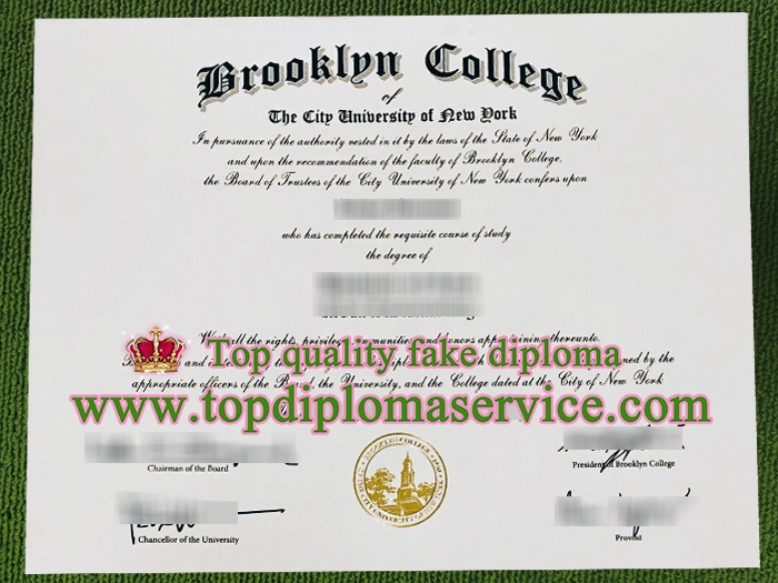 CUNY Brooklyn College diploma, fake Brooklyn College diploma,