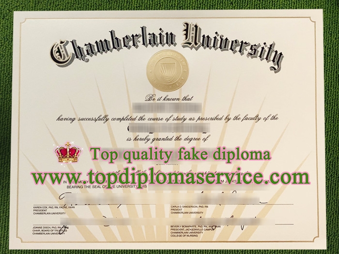 Chamberlain University diploma, Chamberlain University degree,