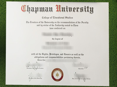 Chapman University diploma, Chapman University degree,