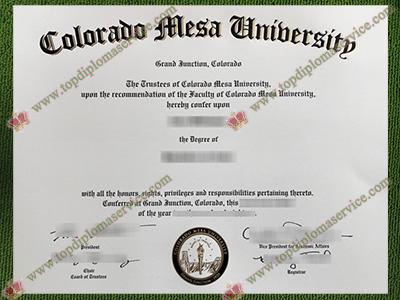 Colorado Mesa University diploma, fake Colorado Mesa University degree,