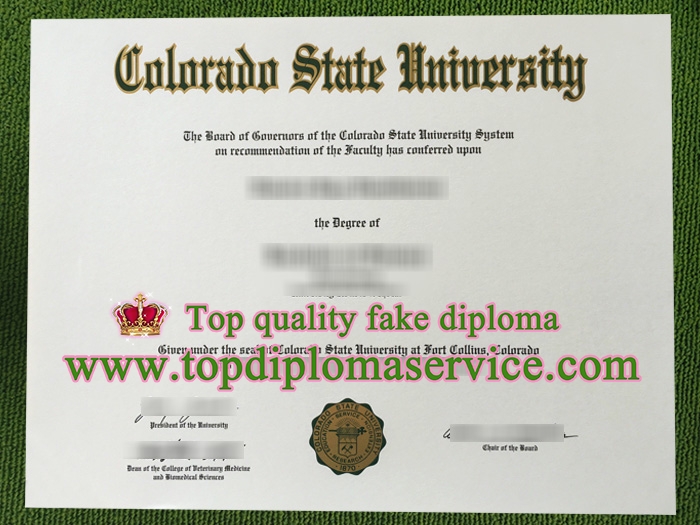 Colorado State University diploma, fake Colorado State University degree,