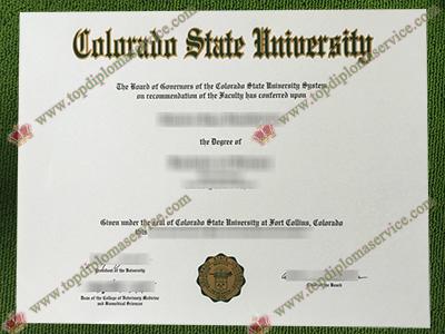 Colorado State University diploma, fake Colorado State University degree,