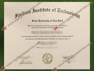 Fashion Institute of Technology diploma, Fashion Institute of Technology certificate,