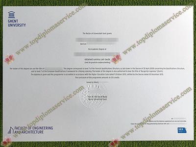 Ghent University diploma, Universiteit Gent diploma,