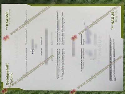 Haagse Hogeschool getuigschrift, Hague University of Applied Sciences diploma,