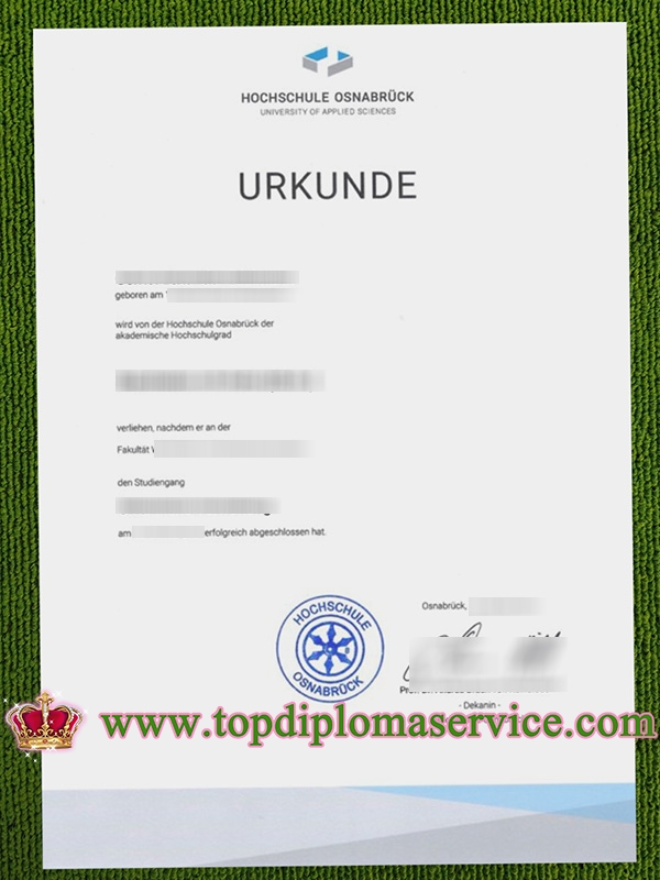 Hochschule Osnabrück urkunde, fake Hochschule Osnabrück diploma,