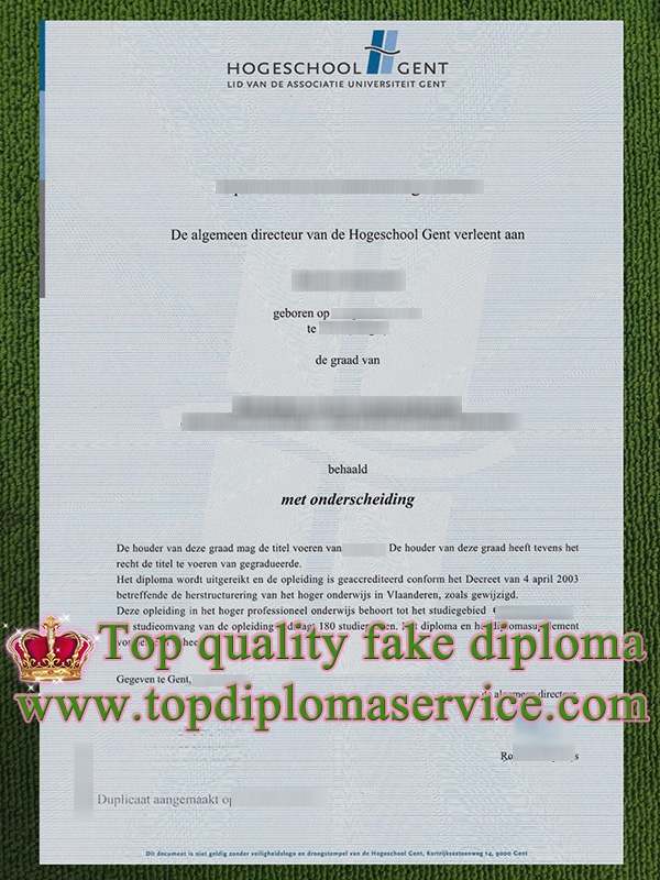 Hogeschool Gent diploma, University College Ghent degree, fake HoGent diploma,