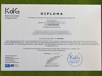 Read more about the article How a fake Karel de Grote Hogeschool diploma looks like