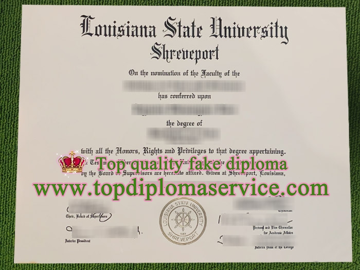 Louisiana State University Shreveport diploma, fake LSU Shreveport certificate,