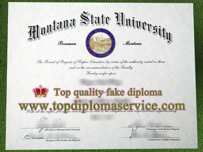 Montana State University diploma, fake Montana State University certificate,