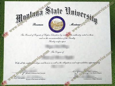 Montana State University diploma, fake Montana State University certificate,