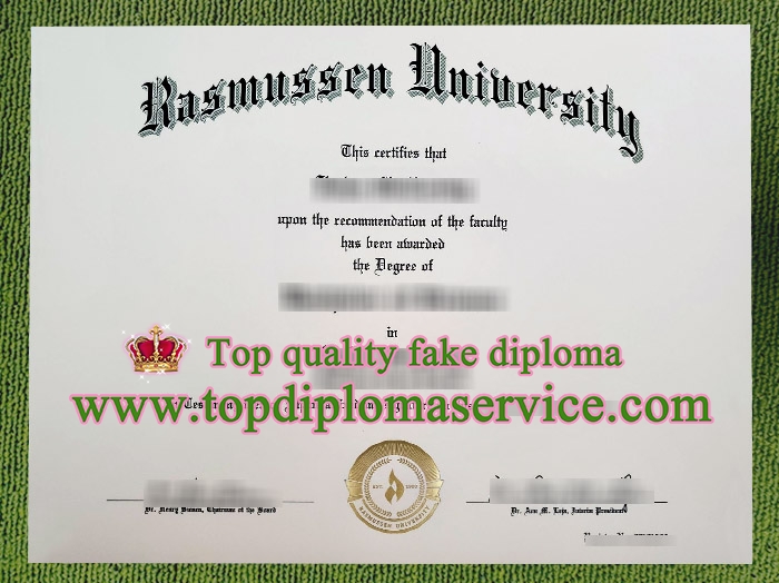 Rasmussen University diploma, Rasmussen University certificate,