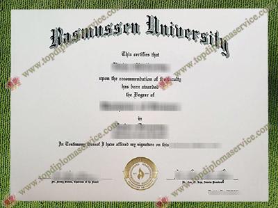 Rasmussen University diploma, Rasmussen University certificate,