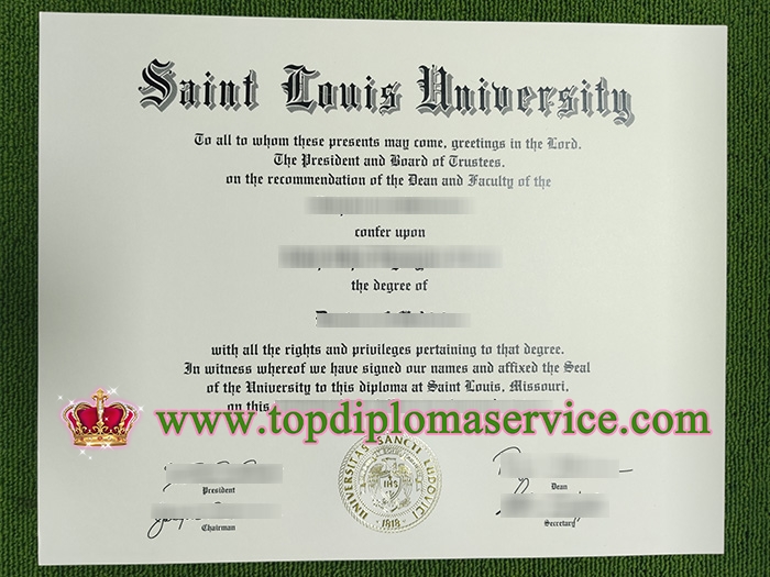 Saint Louis University diploma, Saint Louis University degree,