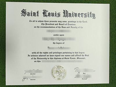 Saint Louis University diploma, Saint Louis University degree,